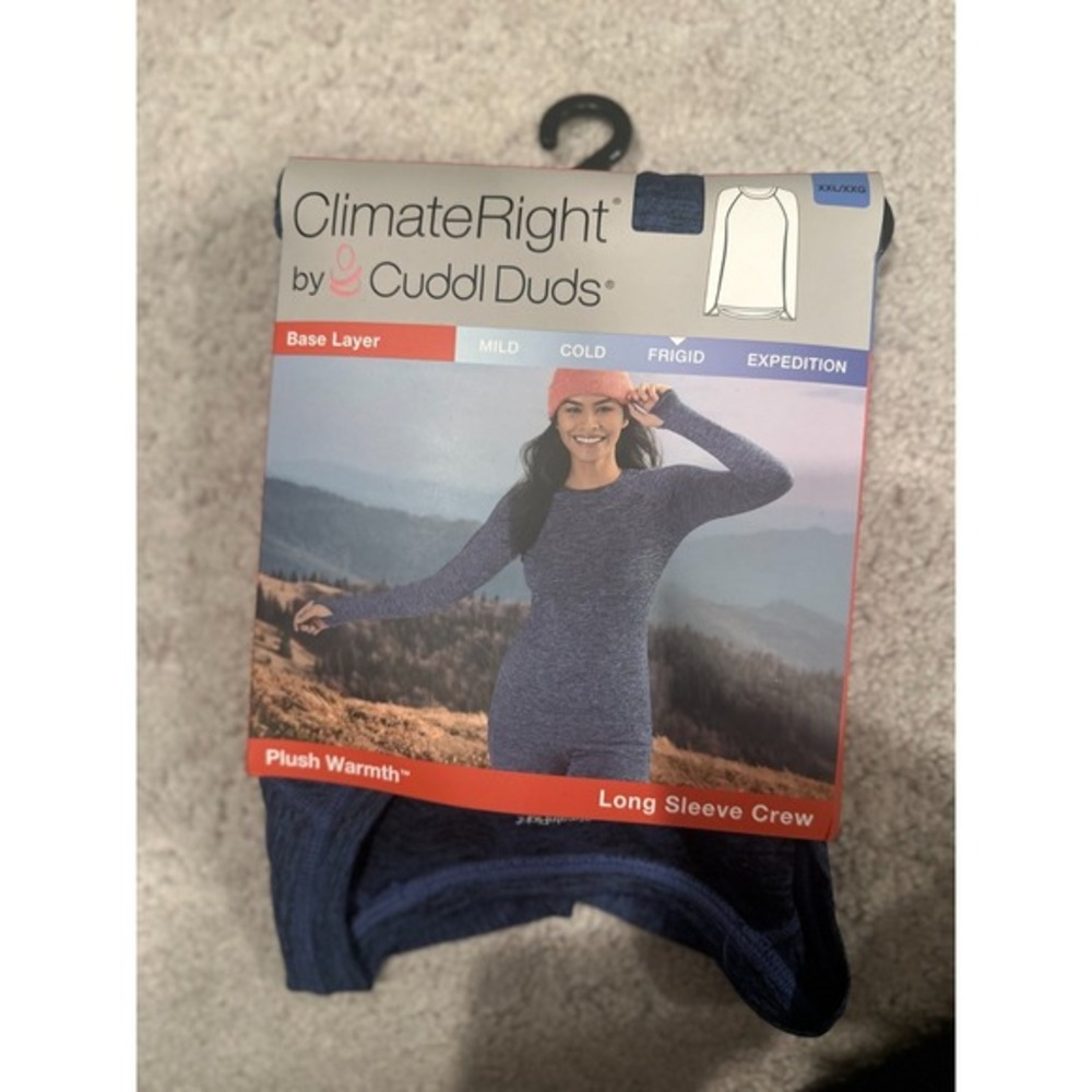 ClimateRight by CuddlDuds-Base‎ Layer Frigid-XXL-Long Sleeve Crew -Plush Warmth